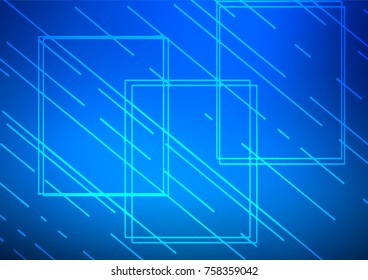 Light BLUE vector abstract doodle pattern. Geometric doodle illustration in Origami style with gradient. A completely new design for your business.
