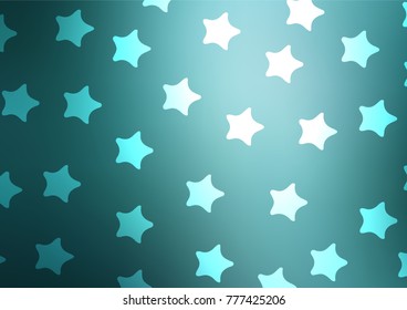 Light BLUE vector abstract doodle template. Doodles on blurred abstract background with gradient. The elegant pattern can be used as a part of a brand book.