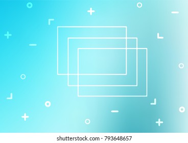 Light BLUE vector abstract doodle pattern. Geometric doodle illustration in Origami style with gradient. The pattern can be used for coloring books and pages for kids.