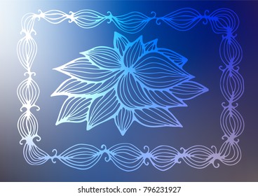 Light BLUE vector abstract doodle template. Brand-new colored illustration in blurry style with doodles. A new texture for your design.