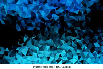 Light BLUE vector abstract mosaic background. Colorful illustration in abstract style with gradient. The best triangular design for your business.