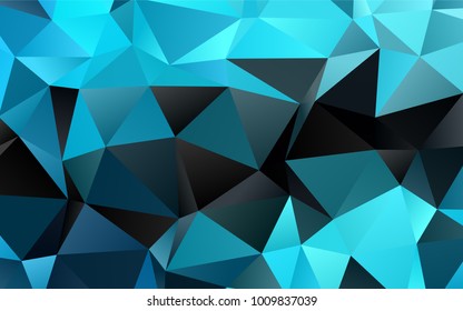 Light BLUE vector abstract mosaic template. Creative geometric illustration in Origami style with gradient. A new texture for your design.