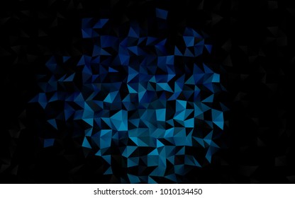 Light BLUE vector abstract mosaic pattern. Glitter abstract illustration with an elegant design. Triangular pattern for your business design.