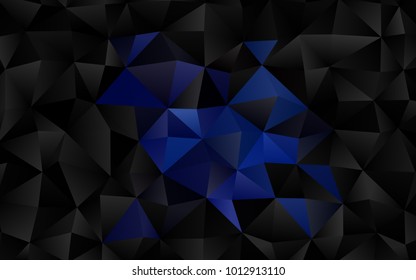 Light BLUE vector abstract mosaic template. A vague abstract illustration with gradient. The best triangular design for your business.