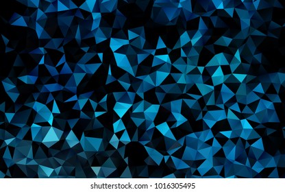 Light BLUE vector abstract mosaic template. Triangular geometric sample with gradient.  The polygonal design can be used for your web site.