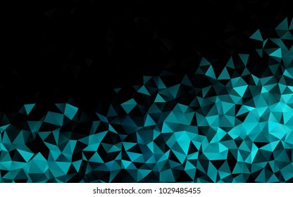 Light BLUE vector abstract mosaic pattern. A sample with polygonal shapes. The best triangular design for your business.