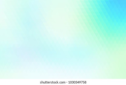 Light BLUE vector abstract mosaic template. Shining illustration, which consist of triangles. The textured pattern can be used for background.