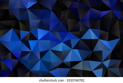 Light BLUE vector abstract mosaic background. Geometric illustration in Origami style with gradient.  The textured pattern can be used for background.