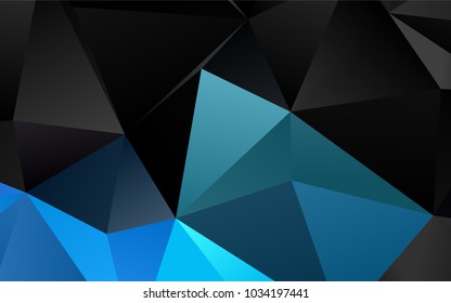 Light BLUE vector abstract mosaic pattern. Geometric illustration in Origami style with gradient.  The elegant pattern can be used as part of a brand book.