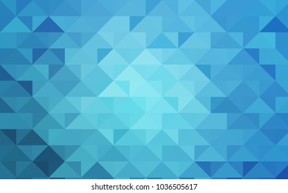 Light BLUE vector abstract mosaic template. Shining illustration, which consist of triangles. The template can be used as a background for cell phones.