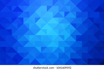 Light BLUE vector abstract mosaic background. Geometric illustration in Origami style with gradient.  Brand-new style for your business design.