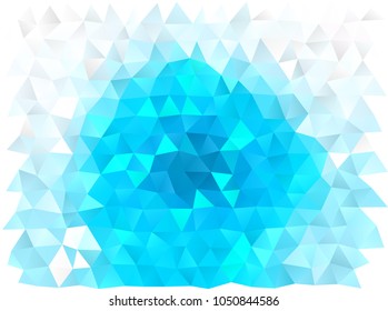 Light BLUE vector abstract mosaic template. Creative geometric illustration in Origami style with gradient. The textured pattern can be used for background.