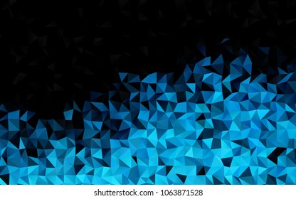 Light BLUE vector abstract mosaic pattern. Triangular geometric sample with gradient.  The polygonal design can be used for your web site.