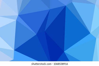 Light BLUE vector abstract mosaic pattern. Polygonal abstract illustration with gradient. Triangular pattern for your business design.
