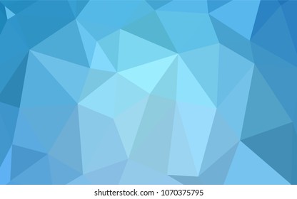 Light BLUE vector abstract mosaic backdrop. Polygonal abstract illustration with gradient. That new template can be used for your brand book.