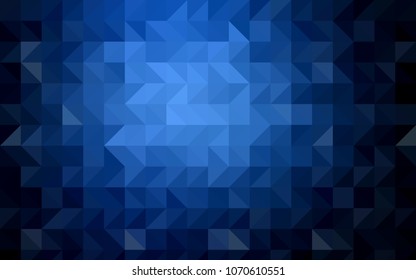 Light BLUE vector abstract mosaic background. Glitter abstract illustration with an elegant design. The best triangular design for your business.