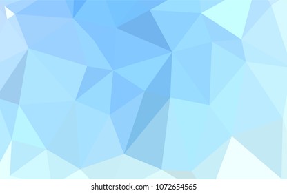 Light BLUE vector abstract mosaic backdrop. Colorful abstract illustration with gradient. Triangular pattern for your business design.