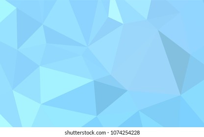 Light BLUE vector abstract mosaic pattern. Creative geometric illustration in Origami style with gradient. Textured pattern can be used for background.
