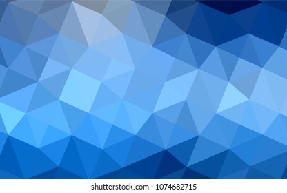 Light BLUE vector abstract mosaic background. Polygonal abstract illustration with gradient. A new texture for your design.
