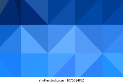 Light BLUE vector abstract mosaic backdrop. A completely new color illustration in a  polygonal style. The template for cell phone's backgrounds.