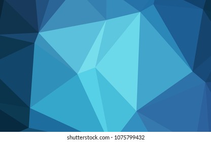 Light BLUE vector abstract mosaic backdrop. Modern geometrical abstract illustration with gradient. A new texture for your design.