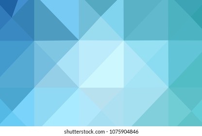 Light BLUE vector abstract mosaic backdrop. Elegant bright polygonal illustration with gradient. A completely new template for your business design.
