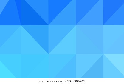 Light BLUE vector abstract mosaic pattern. Geometric illustration in Origami style with gradient.  The template for cell phone's backgrounds.