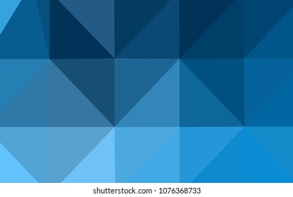 Light BLUE vector abstract mosaic background. Geometric illustration in Origami style with gradient.  A completely new design for your business.