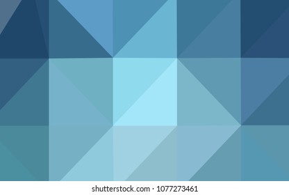 Light BLUE vector abstract mosaic pattern. Geometric illustration in Origami style with gradient.  That new template can be used for your brand book.