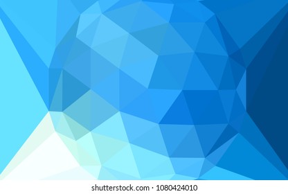 Light BLUE vector abstract mosaic background with a diamond. Polygonal abstract illustration with gradient. Completely new template for your banner.