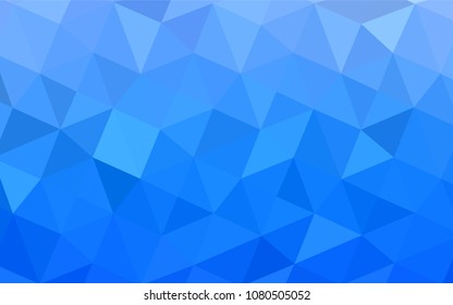 Light BLUE vector abstract mosaic backdrop. A completely new color illustration in a  polygonal style. Triangular pattern for your business design.