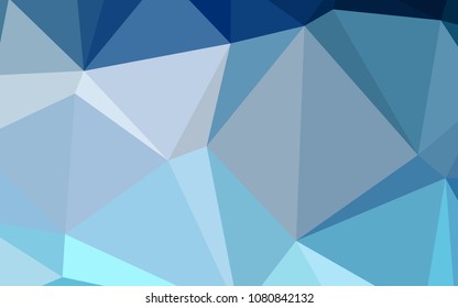 Light BLUE vector abstract mosaic background. A completely new color illustration in a  polygonal style. The polygonal design can be used for your web site.