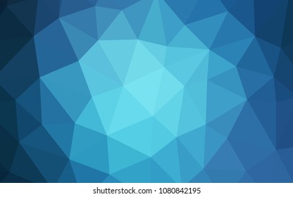Light BLUE vector abstract mosaic pattern. Creative illustration in halftone style with triangles. Pattern for a brand book's backdrop.