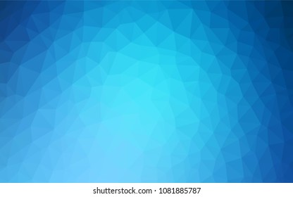 Light BLUE vector abstract mosaic pattern. A completely new color illustration in a polygonal style. Completely new template for your banner.
