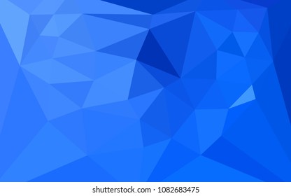 Light BLUE vector abstract mosaic backdrop with a heart in a centre. Colorful illustration with gradient. Brand new style for your business design.