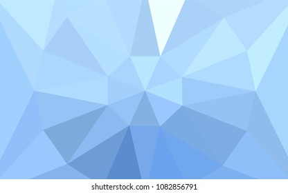 Light BLUE vector abstract mosaic backdrop with a diamond. Polygonal illustration, which consists of triangles. A completely new design for your leaflet.