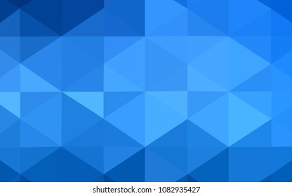 Light BLUE vector abstract mosaic pattern. Colorful abstract illustration with gradient. The best triangular design for your business.