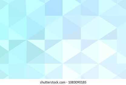 Light BLUE vector abstract mosaic backdrop. Colorful illustration in polygonal style with gradient. Textured pattern can be used for background.