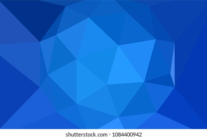 Light BLUE vector abstract mosaic backdrop. Elegant bright polygonal illustration with gradient. Pattern for a brand book's backdrop.