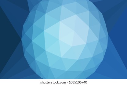 Light BLUE vector abstract mosaic pattern with a diamond. A sample with polygonal shapes. Textured pattern for your backgrounds.