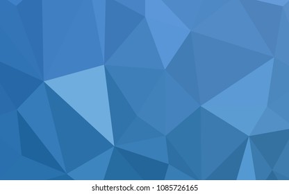 Light BLUE vector abstract mosaic background. Triangular geometric sample with gradient.  A completely new design for your leaflet.