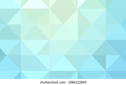 Light BLUE vector abstract mosaic pattern. Triangular geometric sample with gradient.  Brand new design for your business.
