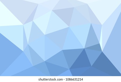 Light BLUE vector abstract mosaic background. Colorful abstract illustration with triangles. A completely new design for your leaflet.