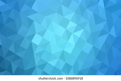 Light BLUE vector abstract mosaic background. Geometric illustration in Origami style with gradient.  Textured pattern for your backgrounds.