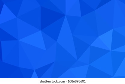 Light BLUE vector abstract mosaic backdrop. Creative geometric illustration in Origami style with gradient. Completely new template for your banner.