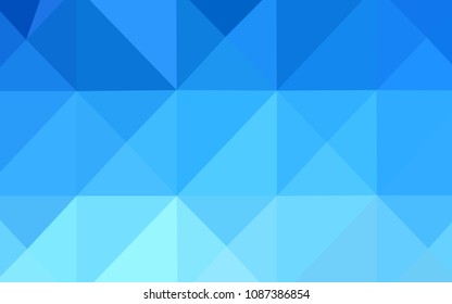 Light BLUE vector abstract mosaic pattern. Creative illustration in halftone style with gradient. That new template can be used for your brand book.