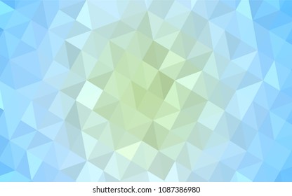 Light BLUE vector abstract mosaic pattern. A completely new color illustration in a polygonal style. Brand new style for your business design.