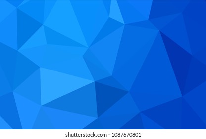 Light BLUE vector abstract mosaic pattern. A completely new color illustration in a  polygonal style. That pattern can be used as a part of a brand book.