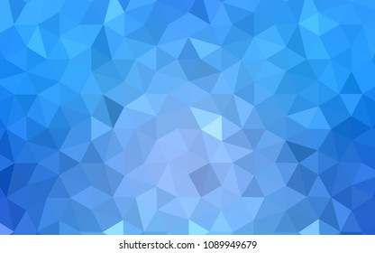 Light BLUE vector abstract mosaic pattern. Triangular geometric sample with gradient.  Template for cell phone's backgrounds.