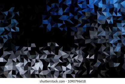 Light BLUE vector abstract mosaic pattern. Colorful abstract illustration with gradient. The polygonal design can be used for your web site.